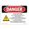 Signmission OSHA Danger Sign, To Avoid Possible Serious Personal, 10in X 7in Decal, 7" W, 10" L, Landscape OS-DS-D-710-L-2058 - alternate 1